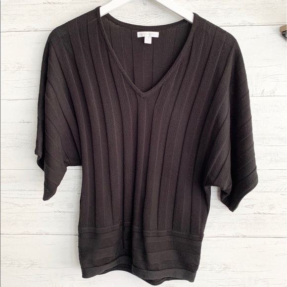 NY & Co Black Short Sleeve sweater top - Picture 1 of 6